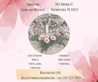a flyer for a flower arranging workshop