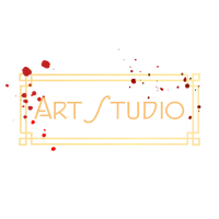 the art studio logo on a black background