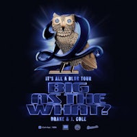 a poster for big as the what with an owl on it