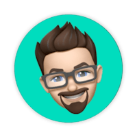 a man with glasses and a beard in a circle