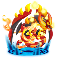 an image of a pokemon character with fire and flames