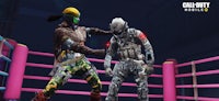 two characters fighting in a boxing ring