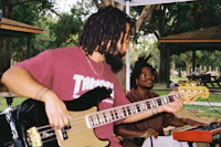a man with dreadlocks