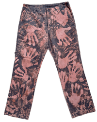 bleach dye one of one screen printed 