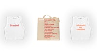 two t - shirts and a tote bag