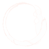 a white circle with a woman in it