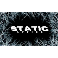 static attire logo on a black background