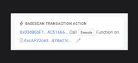a screenshot of the basscan transaction action