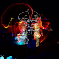 a light painting of a person