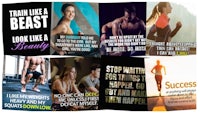 a poster with the words train like a beast look like a beauty