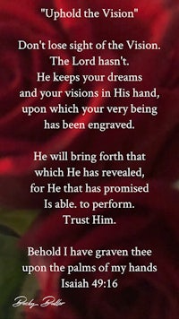 a red rose with the words uphold the vision