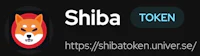 the logo for shiba token on a black background