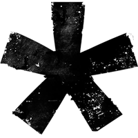 a black and white image of a star on a black background