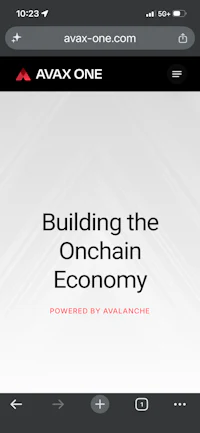 avax one building the onchain economy screenshot