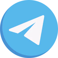 the telegram logo in a blue circle