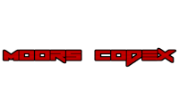 moors codex logo on a black background