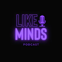 the like minds podcast logo on a black background