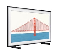 samsung tv with a golden gate bridge on it