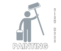 a man holding a paint brush with the words view more painting