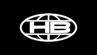 the hb logo on a black background