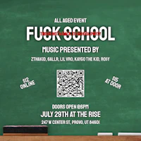 a poster for fuck school music