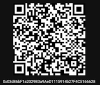 a white qr code on a black background
