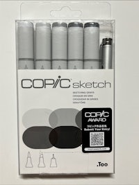 Copic Sketch Markers 6 pack sketching grays