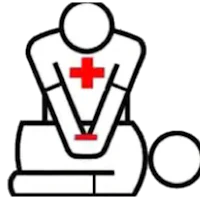 a person with a red cross on his back