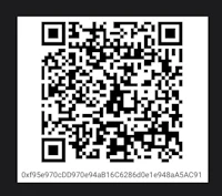 a qr code on a black background
