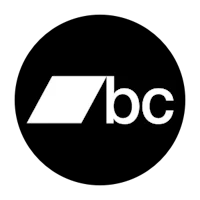 the abc logo on a black background