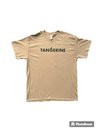 a tan t - shirt with the word tangerine on it