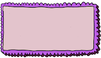 a purple frame on a white background