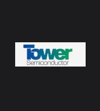 tower semiconductor logo on a black background