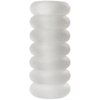 a stack of white cylinders on a white background