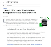 35 gifts under $ 500 for new entrepreneurs this holiday season