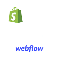 a black background with the words universee webflow and a shopping cart