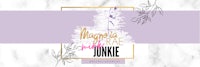 a purple and gold background with the words magna rae by the junkie