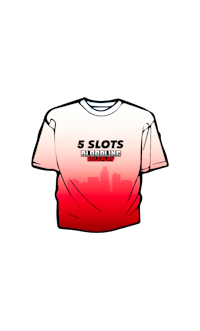 a t - shirt with the words 5 slots of madness on it