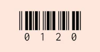 a barcode on a pink background