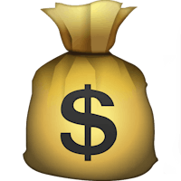 a money bag with a dollar sign on it