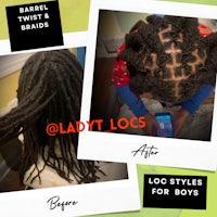 two pictures of dreadlocks for boys