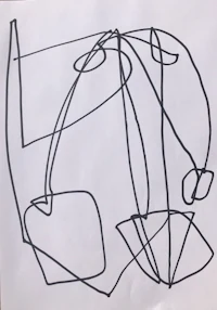 a black and white drawing of an object