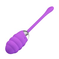a purple sex toy with a metal handle