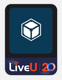 liveu20 logo with a cube on it