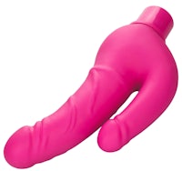 a pink dildo on a white background