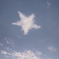 a star shaped cloud in the sky