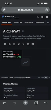 a screenshot of the archway app on an iphone
