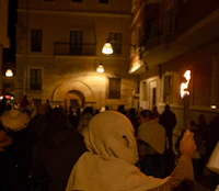 a person holding a torch