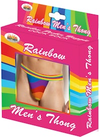 rainbow men's thong
