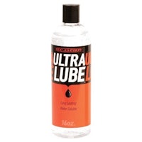 a bottle of ultra lube on a white background